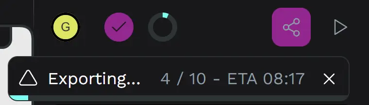 Export progress